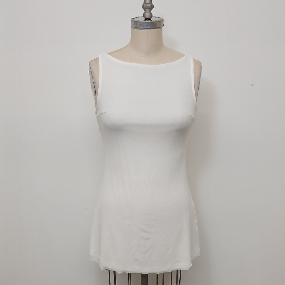 Princess Polly White Lukea Sleeveless Mesh Mini Dress Size 6 - Picture 2 of 9